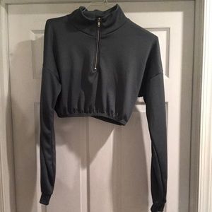 Pretty Little Thing Cropped Half Zip
